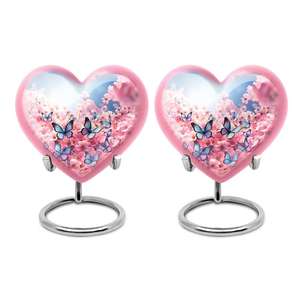 New Choice Quality Heart Shape Cremation Funeral Urns <b>for</b> <b>Ashes</b> Unique Shape Metal Brass Cremation <b>Keepsake</b> Urns With - Product Image 2