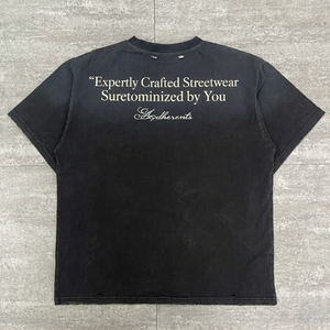 T-shirts pour hommes coupe oversize et carrée, col montant, en sergé épais, avec impression numérique personnalisée, ODM, couleur unie Gemstone, très demandés - Product Image 3