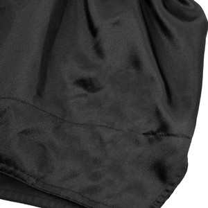 Customized Men's Black Fish Scale Sign Boxing Shorts Premium Satin Breathable 100% Polyester & Silk Front Logo Competition Fight - Product Image 3