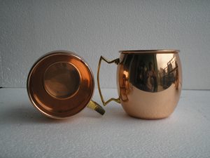 Tasse mule de Moscou en cuivre massif de 16 oz Design créatif en métal lisse pour café bière eau accessoire d'école retour à l'école - Product Image 4