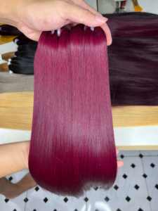 CDYHAIRVN Extensions de cheveux 100% naturels non-Remy, double trame, lisses comme des baguettes, couleur personnalisée, texture droite - Product Image 4