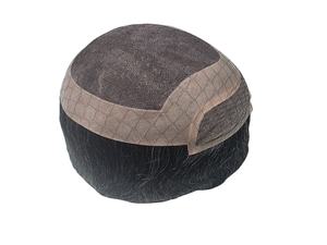 วิกผมผู้ชายแบบโมโนมีลูกไม้ด้านหน้าแบบมีวิกผมแบบเรีมีผ้าลูกไม้โปร่งใสแบบวิกผมแท้คุณภาพสูง - Product Image 5