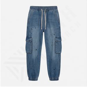 Joggers de pierna recta con cordón para hombre, pantalones negros holgados de gran tamaño con cremallera, parte inferior abierta, pantalones holgados de poliéster de nailon, pantalones de invierno para hombre - Product Image 2