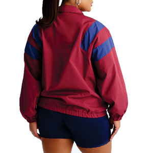 Women Nylon Lightweight Zip Up Windbreaker <b>Jacket</b> Sporty Custom Panel Design OEM Activewear Outerwear Bulk Supplier Manufacture - Product Image 6