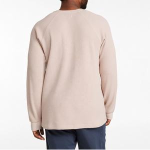 T-shirts de fitness confortables et légers à manches longues en tricot gaufré 100% coton, respirants, décontractés, à séchage rapide pour hommes - Product Image 4