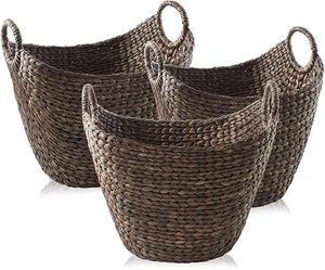 Panier de rangement pour linge en jacinthe d'eau durable, tissé à la main avec couvercle, commande en gros, directement de l'usine - Product Image 2