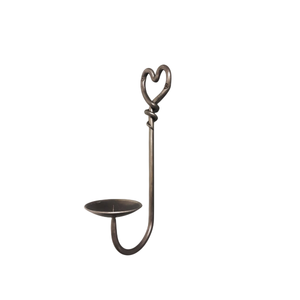 Support mural double bras en fer noir pour bougies, idéal pour la décoration murale de la maison, des mariages et des lumières de Noël - Product Image 5