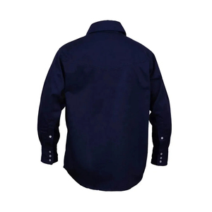 Frc <b>Shirt</b> Cotton <b>Flame</b> Resistant CAT2 Two Chest Pockets Snaps Down 7.5OZ Welding Fire Retardant Unisex <b>Shirts</b> - Product Image 2