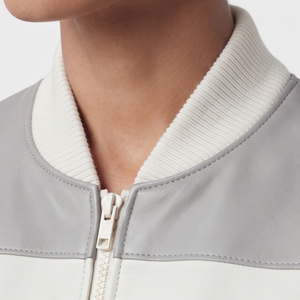 Premium Women's Full Zip <b>Leather</b> Bomber <b>Jacket</b> with Front Pockets Reversible & Breathable <b>Winter</b> Design - Product Image 4