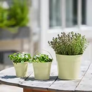 Luxury Galvanized Planter Outdoor Indoor Flower Pot Decorative Metal Plant Container Garden Balcony Decor - Product Image 1