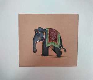 Peinture d'éléphant artisanale sur toile, style d'art indien traditionnel, décoration murale, objet de collection fait main pour la maison et le bureau - Product Image 1