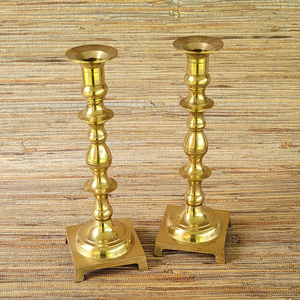 Antique <b>Brass</b> Luxury Taper <b>Candlestick</b> <b>Holder</b> Set Gold Color Customized Sizes Handmade Multi-Purpose Custom <b>Brass</b> Taper Candlest - Product Image 4