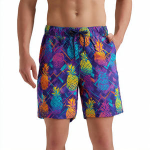 Shorts de plage pour hommes imprimés par sublimation, de haute qualité, avec cordon de serrage à la taille - Product Image 5