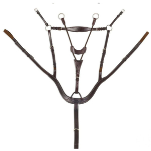 Polo Breastplate Leather Adjustable Durable Equestrian Tack Strong Riding Support Balanced Control Comfortable Training Gear Use - Product Image 1