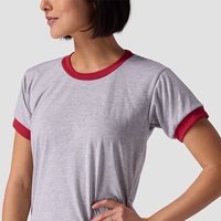 T-shirt décontracté pour femme à col rond et manches courtes, couleur unie, tricoté, coupe classique, été, 100 % coton, anti-boulochage, anti-plis, blanc