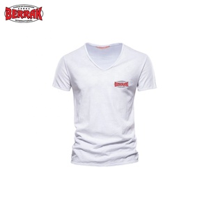Berrak-Camiseta 100% de algodón para hombre, Camiseta con cuello en V, diseño de moda, camisetas ajustadas, camisetas de manga corta - Product Image 2
