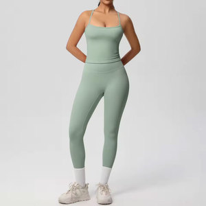 Conjunto de Top de Yoga para Fitness, Traje de Gimnasio, Top Deportivo sin Mangas, Ropa Interior Deportiva con Espalda Cruzada - Product Image 6