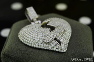 Pendentif Hip Hop en Argent Sterling 925 Plaqué Or avec Charme Cercle Étoilé en Diamant Moissanite de Luxe Authentifié GRA pour Hommes et Femmes - Product Image 3