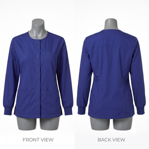 Chaqueta Médica Unisex 240g de Poliéster Spandex Premium Azul Claro con Paneles Delanteros y Traseros, Etiqueta Tejida en Relieve, Capucha, Impermeable y Anti-UV - Product Image 1