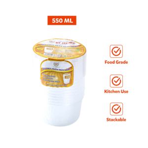 Conteneur alimentaire en plastique de 550 ml, boîte rectangulaire transparente en vrac, réutilisable pour la préparation des repas, bac de rangement pour cantine, cuisine familiale - Product Image 3