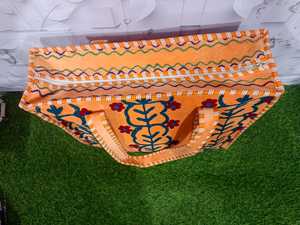 กระเป๋าผ้าฝ้ายลายดอกไม้สไตล์วินเทจโบฮีเมียนแบบมีซิปสำหรับช้อปปิ้งและเดินทาง - Product Image 3