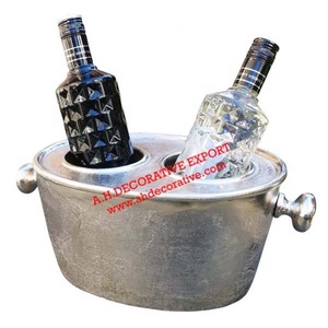 Enfriador de vino de Color dorado de alta calidad con tapas Enfriador grande Cerveza Cubo de hielo de metal y tinas de vino para bares y clubes nocturnos - Product Image 5