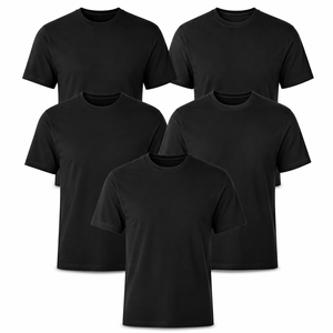 Camiseta Personalizada con Logotipo, Negra, Unisex, Corte Regular, Cuello Redondo, Manga Corta, Mezcla de Algodón, Promocional - Product Image 1