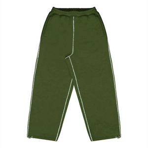 Pantalon de survêtement ample pour homme, style streetwear, en molleton écologique, avec bande latérale, ouverture de jambe réglable, haute qualité - Product Image 2