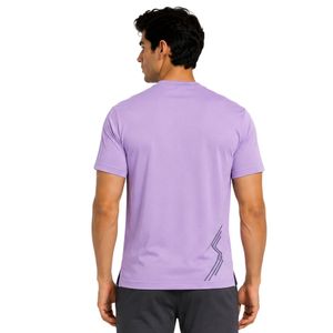 T-shirt de sport pour homme, lavande, haute performance, séchage rapide, entraînement en salle de sport, course à pied, logo personnalisé, vêtements de fitness athlétiques - Product Image 2