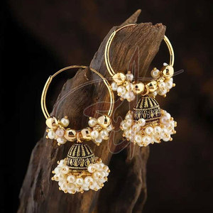 Best Quality <b>Light</b> Weight Trendy Gold Plated Wedding Stainless Steel Earrings New Design Wholesale Price Women's - Product Image 5