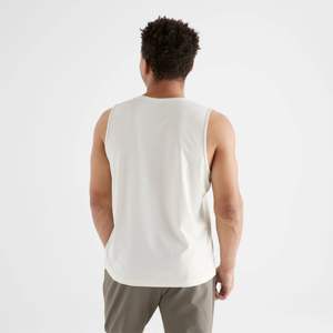 Camiseta sin mangas moderna para hombre, de algodón, ajustada, informal, para gimnasio, entrenamiento, correr, verano, transpirable, a la moda, estilo urbano. - Product Image 2