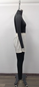 Women's High Waist <b>Linen</b> <b>Shorts</b> Casual Loose Fit Elastic Waist Solid Color Summer Culottes Breathable Woven Fabric - Product Image 3