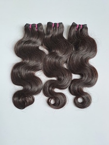 Extensiones de Cabello Virgen Indio, 100 Gramos, Paquete de 100% Cabello Sin Enredos, Negro, Ondulado, 18 Pulgadas - Product Image 1