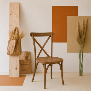 Silla Crossback de Resina, Muebles Industriales Modernos, para Comedor Exterior, Apartamento, Hotel, Ajustable, Resistente, Duradera, No Plegable - Product Image 1