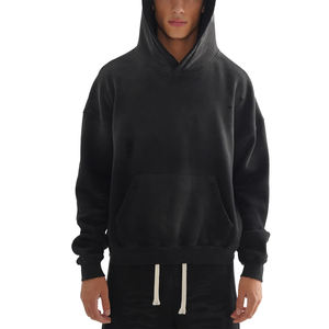 Sudadera con Capucha de Algodón de Alta Calidad, Gruesa, sin Cordones, Lavada al Ácido, con Degradado de Color Vintage - Product Image 5