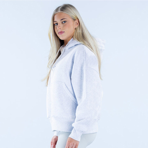 Limited Edition Grey Marl Women's Hoodie Boxy Fit Hoodie 100% Cotton Comfortable Fleece Lined Hoodie Women's Hoodies - Product Image 4