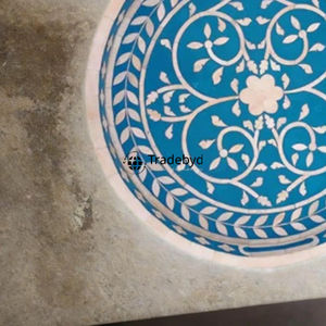 Bandeja de Servir Moderna de Primera Calidad con Incrustaciones de Hueso, Hecha a Mano, Móvil y Elegante, Tradebyd - Product Image 3