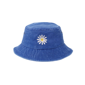 Chapeau Bob Réversible en Jean et Lin Brodé à la Main Personnalisé Unisexe Réglable Style Décontracté Panneau Avant Pêche Extérieur - Product Image 1