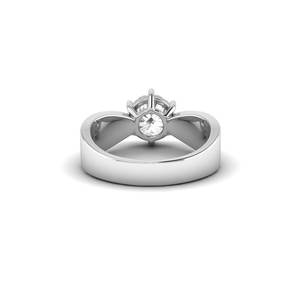 AJRETAIL Anillo de diamante cultivado en laboratorio de 1,30 quilates con tachuelas de oro blanco Color F VVS2 Clarity IGI Certified Unisex Regalo de fiesta de compromiso - Product Image 3