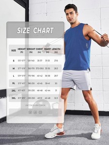 Débardeur côtelé en coton extensible pour homme – Confortable, décontracté, sportif, respirant et à séchage rapide – Vente en gros - Product Image 6