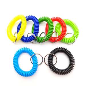 Pulsera Espiral Flexible y Colorida con Luz LED, Llavero de Plástico Impermeable con Anillo de Acero Antipérdida para Llaveros y Silbatos - Product Image 6