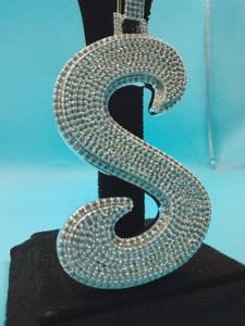 Colgante de Moissanita Personalizado con Letra S, Estilo Hip Hop, Chapado en Plata de Ley 925, Joyería Fina, Colgantes y Dijes - Product Image 4