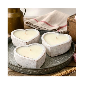 Cuencos de Madera Ecológicos para Velas, 3 Piezas en Forma de Corazón, Acabado Mate, Hechos a Mano, Decoración para el Hogar, Uso en San Valentín - Product Image 1