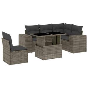 Conjunto de Sofá de Jardín Mediano en Ratán Sintético Gris, Conjuntos de Jardín Elegantes - Product Image 2