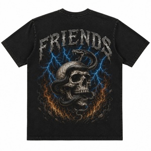 <b>Gothic</b> Skull Snake Print Men's O-Neck Short Sleeve T-<b>Shirt</b> Regular Fit Cotton Jersey with custom logo - Product Image 6