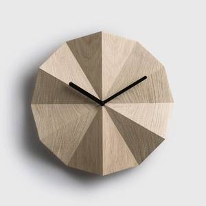Horloge murale moderne en bois, polygonale, silencieuse, à quartz, analogique, mouvement à piles, engrenages mobiles pour salon, décoration intérieure - Product Image 1