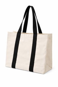 Bolsa de Mano de Lona Personalizada de Gran Capacidad para Mujer, Diseño con Letras Impresas, Bolsa de Compras para Uso Diario en la Playa, Mediana/Grande, para Regalo - Product Image 4