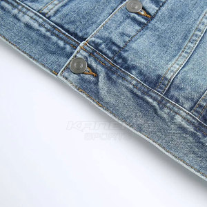 Gilet en jean d'hiver pour homme, respirant, style décontracté avec boutons sur le devant et tissu doux 100 % coton, service OEM - Product Image 2