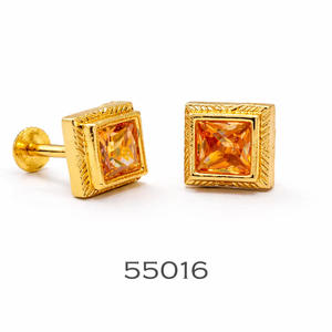 Boucles d'oreilles pendantes MOLL JEWELLERS en alliage de zinc plaqué or de luxe avec corail, style classique pour les occasions de fête féminines - Product Image 1