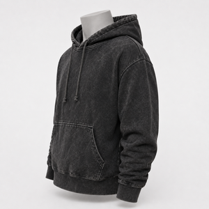 <b>Trendy</b> Men Acid Wash <b>Hoodie</b> Featuring A Vintage Wash Effect, Cozy Fabric And Modern Fit For Casual And Streetwear Styling - Product Image 2